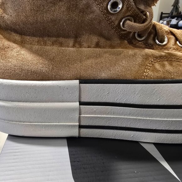 Converse x DRKSHDW DBL DRKSTR OVERDYE Chuck 70 ‘Blonde' A06756C MENS SIZE 10 NEW - Picture 4 of 16